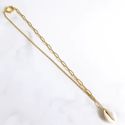 Collier-Dual-Cauri-acier-inoxydable-vetv-jewelry2 Collier Dual Cauri