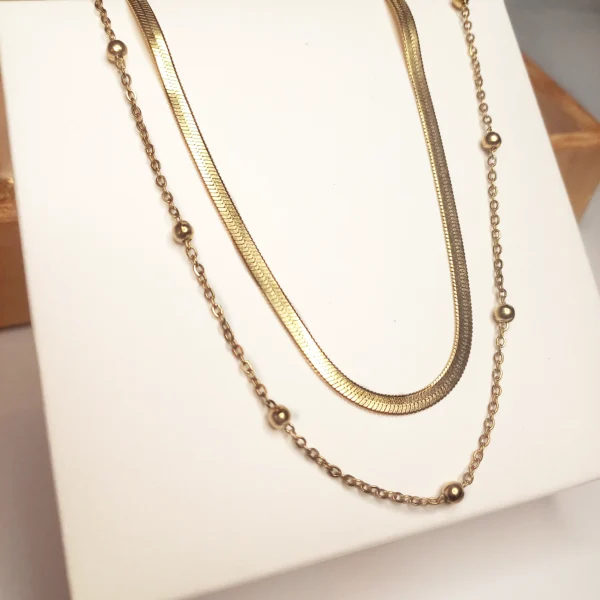 Collier-double-rang-elorie-bijoux-acier-inoxydable-vetv-jewelry Collier Elorie