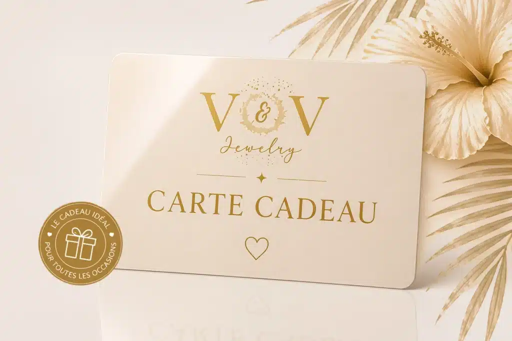 Carte cadeau V&V Jewelry vijoux acier inoxydable martiique